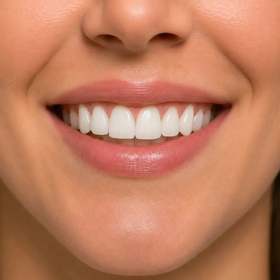 Sorriso após tratamento estético