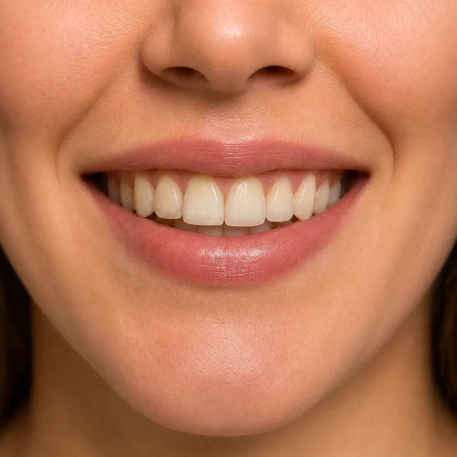 Sorriso antes do tratamento estético