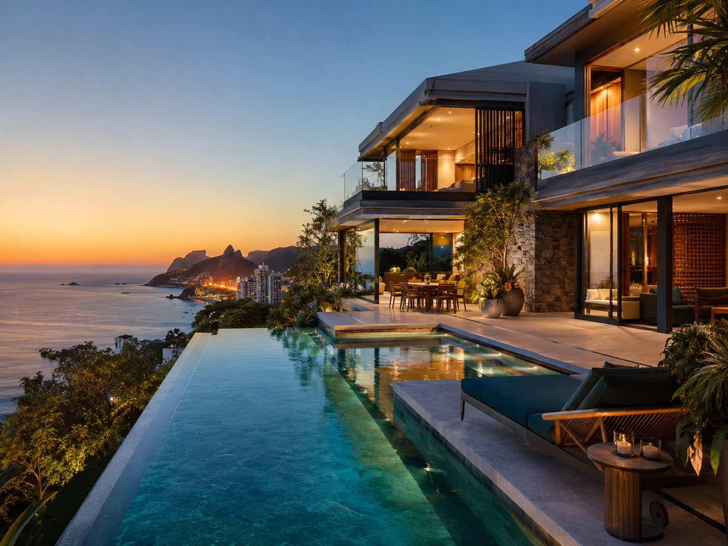Villa Atlântica em padrão alta classe brasileira